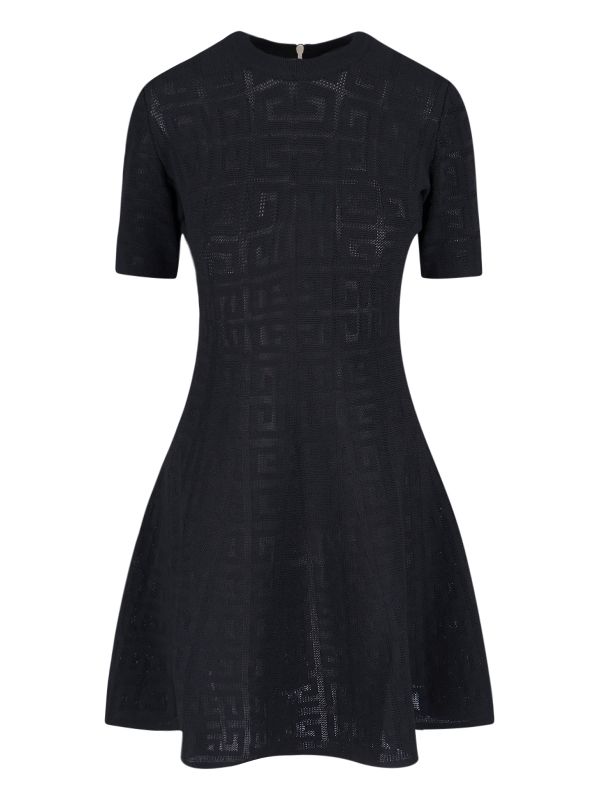 4g Motif Jacquard Flare Dress