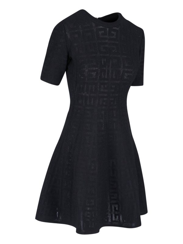 4g Motif Jacquard Flare Dress