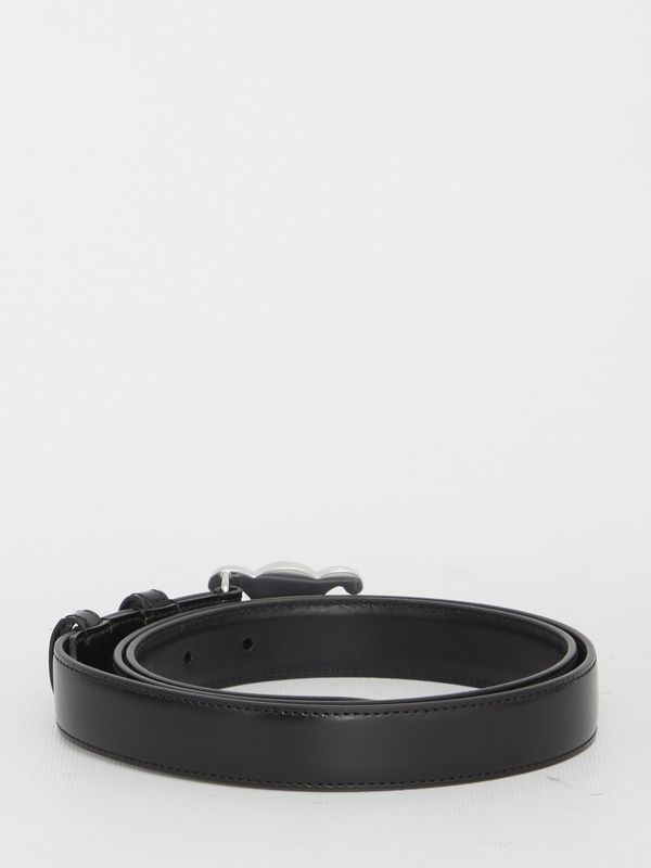 Triomphe Buckle Leather Belt