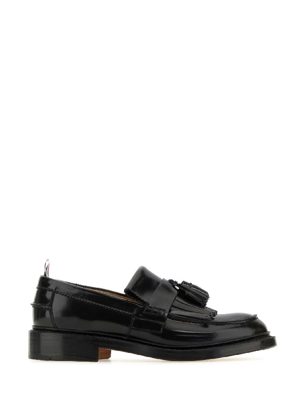 Tassel Pleats Leather Loafers