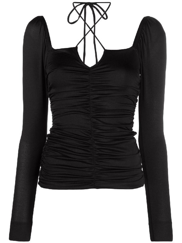 Ruching Halter Neck
  Blouse