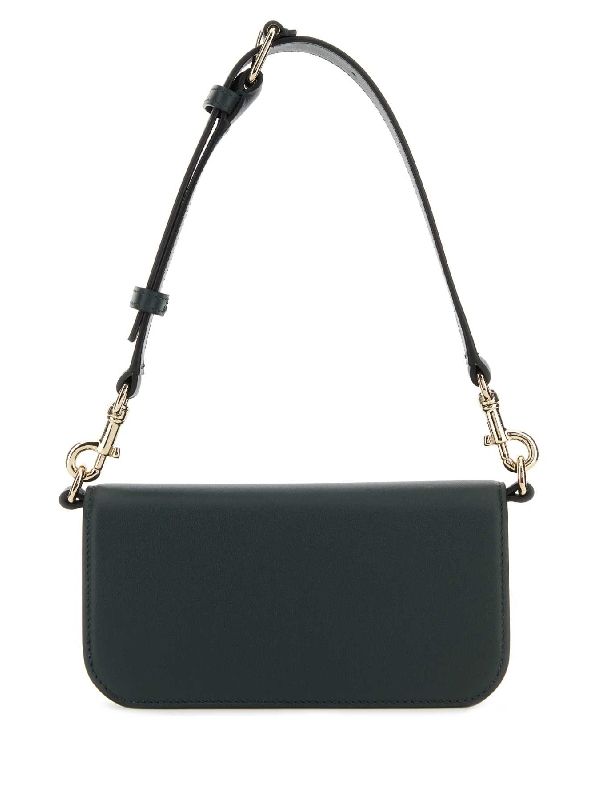 V Logo Flap Shoulder Bag