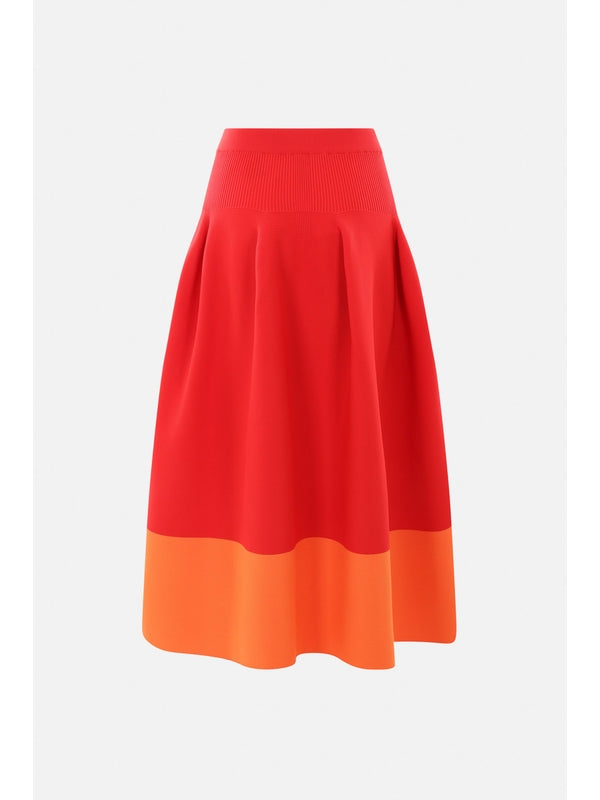 Pleats Detail Panel Block Skirt