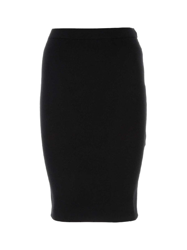 Wool Knit Pencil Skirt