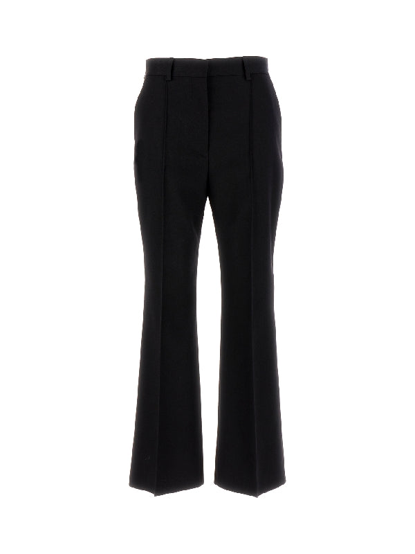 Flare Cropped Wool Pants