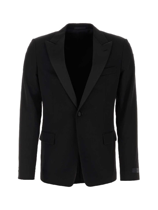 Black Wool Tuxedo Jacket