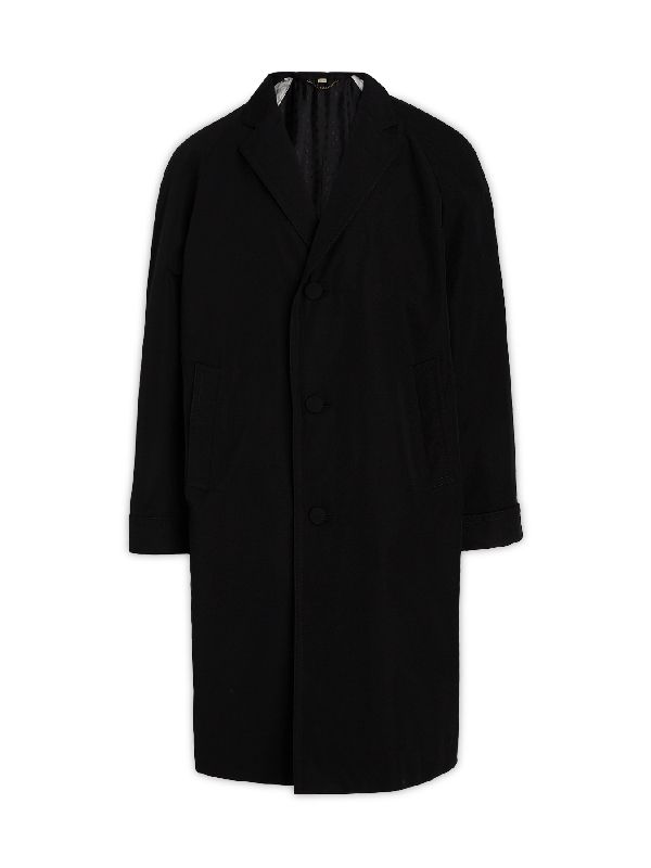 V Neck Single Cotton Blend Coat