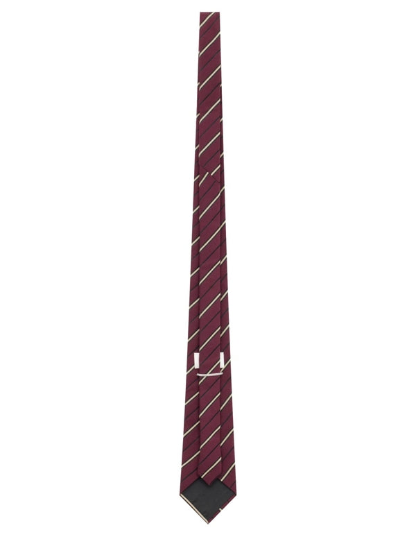 Saint Laurent Burgundy Neck Ties