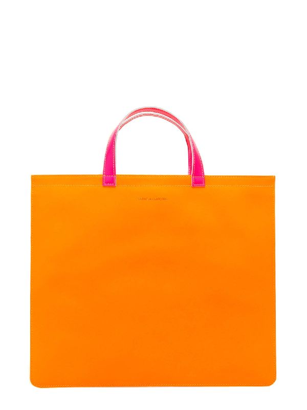 Super Fluo Colorblock Leather Tote
  Bag