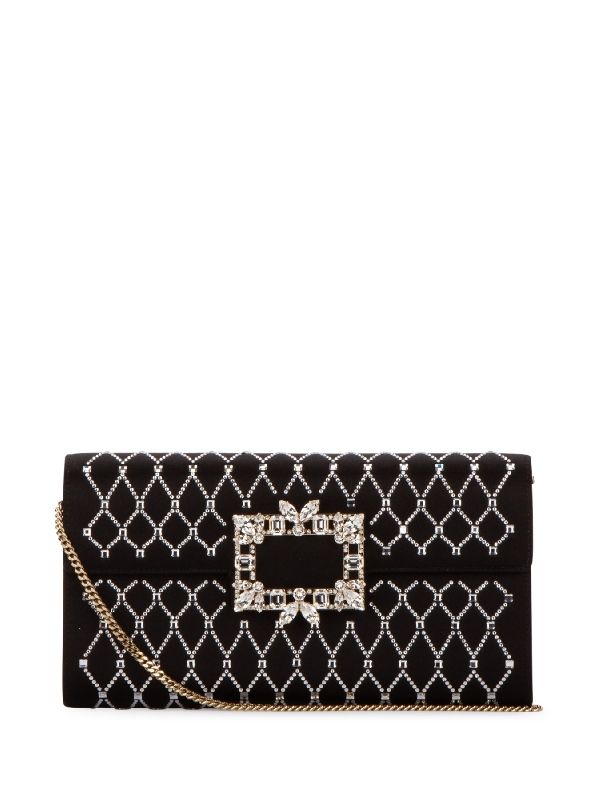 Vivier Buckle Chain Clutch