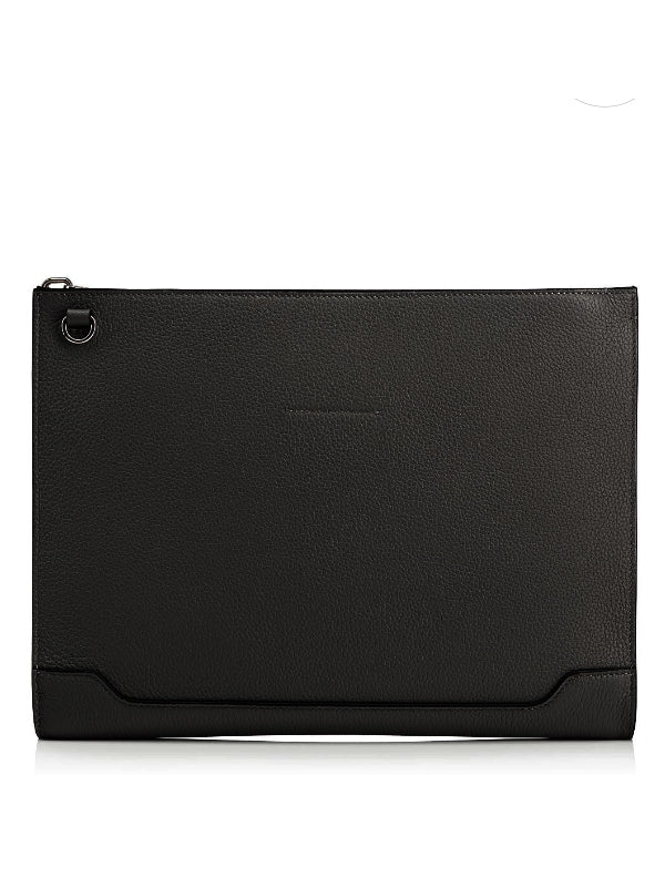 Black Leather Sky Pouch