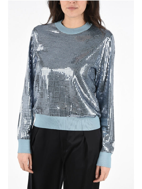 Allover Sequin Viscose Sweatshirt