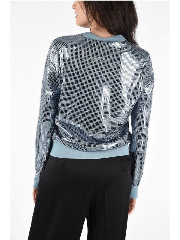 Allover Sequin Viscose Sweatshirt