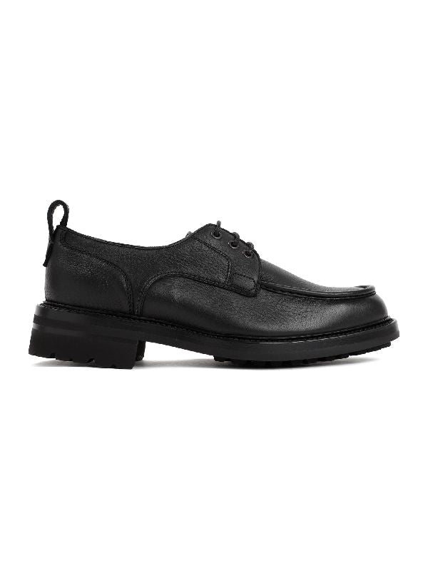 Black Leather Derby Shoes