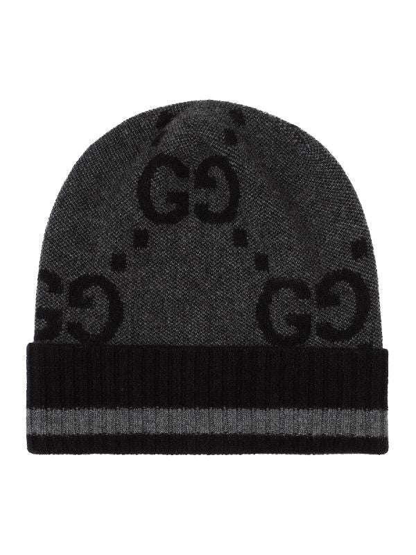 Gg Stripe Turn-Up Beanie