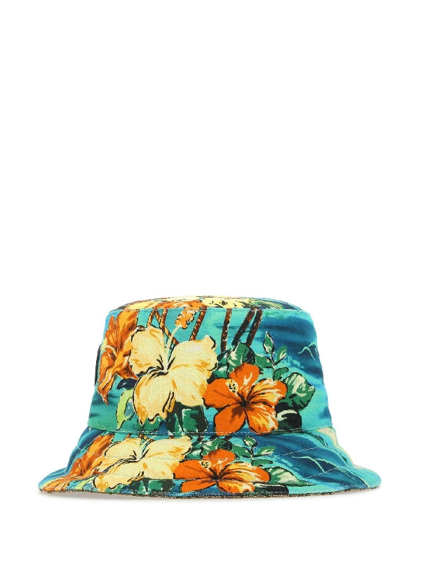 Flower Cotton Linen Bucket Hat