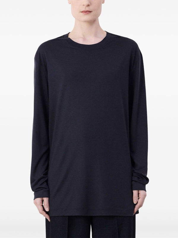 Cotton Crew Neck Long Sleeve
  Top