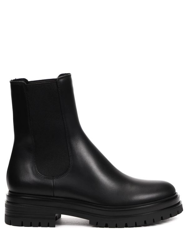 Black Leather Chelsea Boots