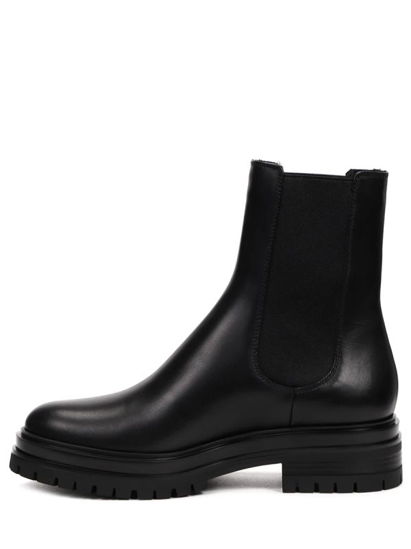 Black Leather Chelsea Boots