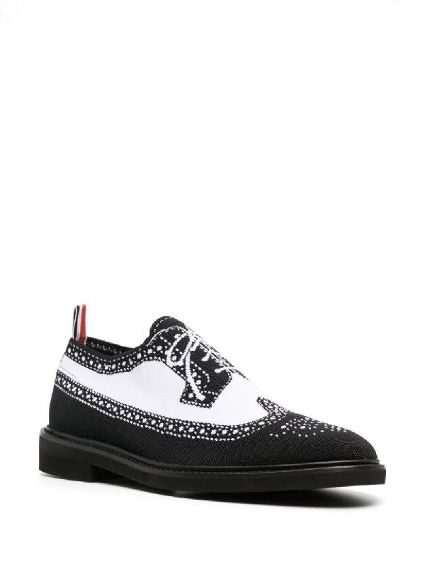 Brogue Trompe-L'œil Knit Derby Shoes