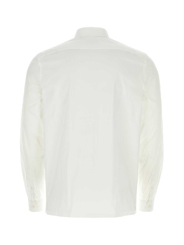 White Pocket Button-up Shirt