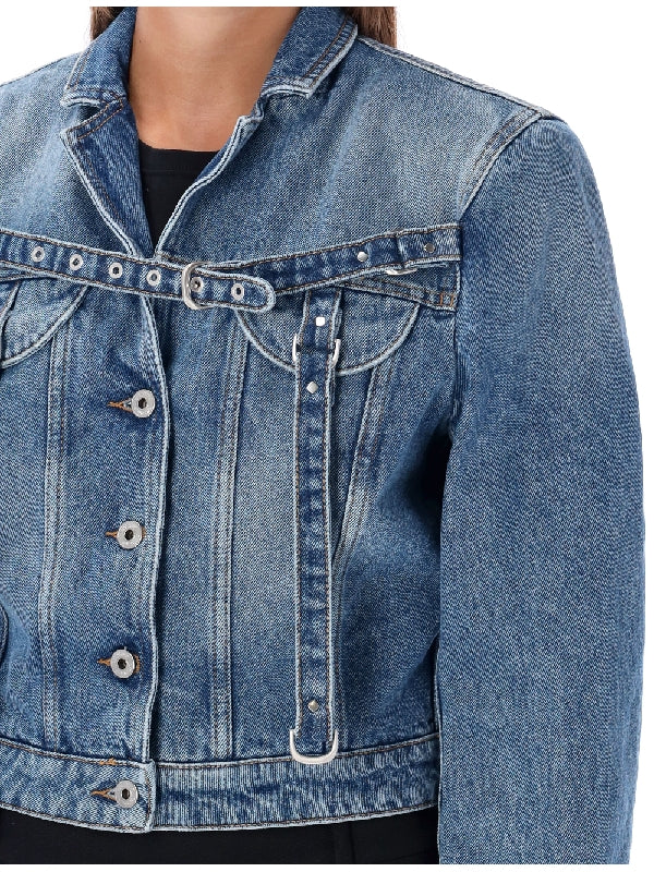 Buckle Strap Detail Denim Jacket