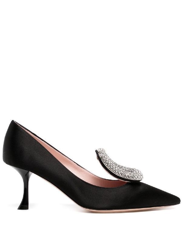 Viv Choc Jewel Buckle Pumps
  Heels