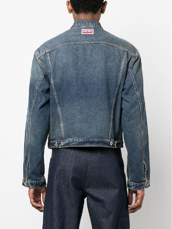 Back Logo Patch Washed Denim
  Jacket