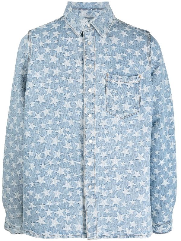 Star Jacquard Denim Shirt