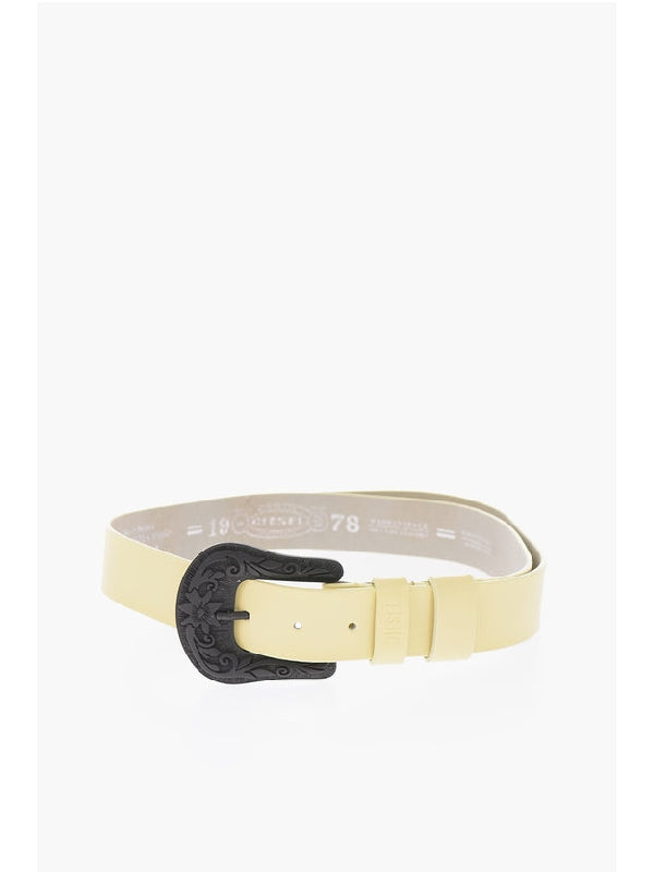 B Lontex Western Buckle Leather Belt