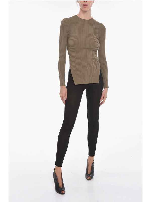 Side Split BARDIA Ribbed Sweater Knitted - jentestore_global