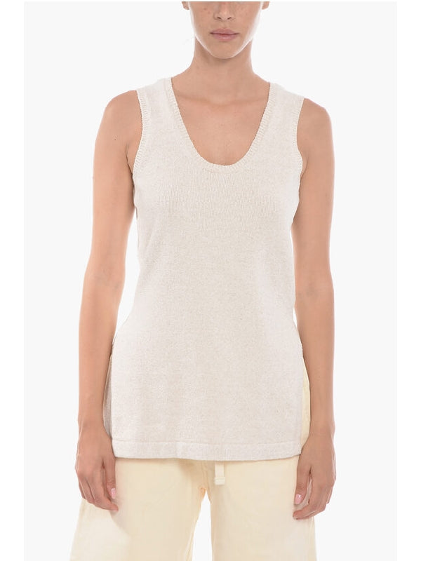 Sleeveless SHIRA Top with Side Splits Sleeveless - jentestore_global