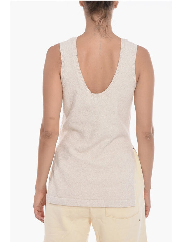 Sleeveless SHIRA Top with Side Splits Sleeveless - jentestore_global