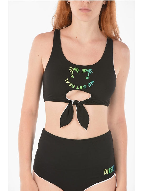 Printing Cutout Bikini Top