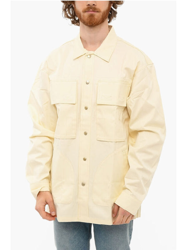 S Derr Snap Button Cotton Shirt