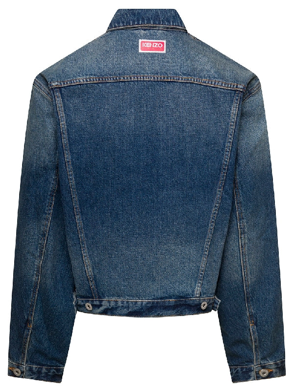 Back Logo Denim Trucker