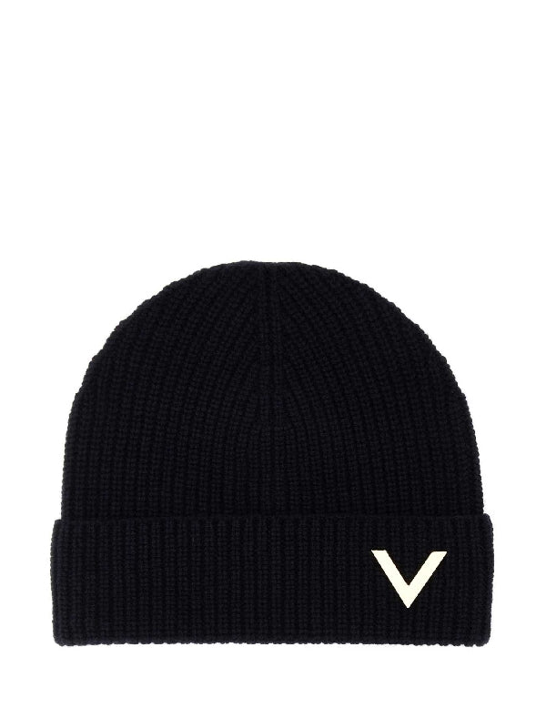 Signature V Logo Cashmere Beanie