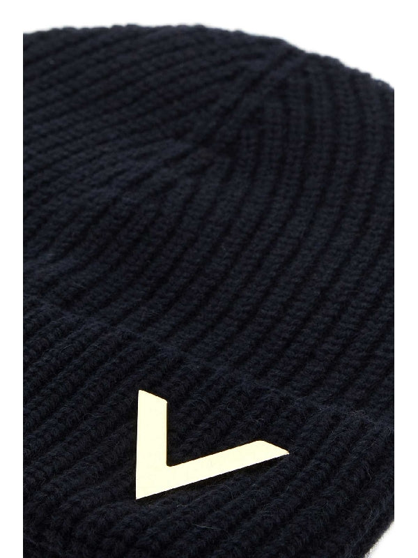 Signature V Logo Cashmere Beanie