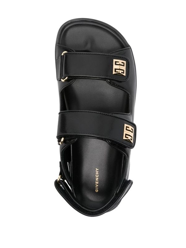 4G Double Strap Leather Sandals