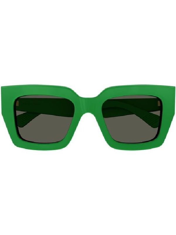 Temple Logo Square Frame Sunglasses