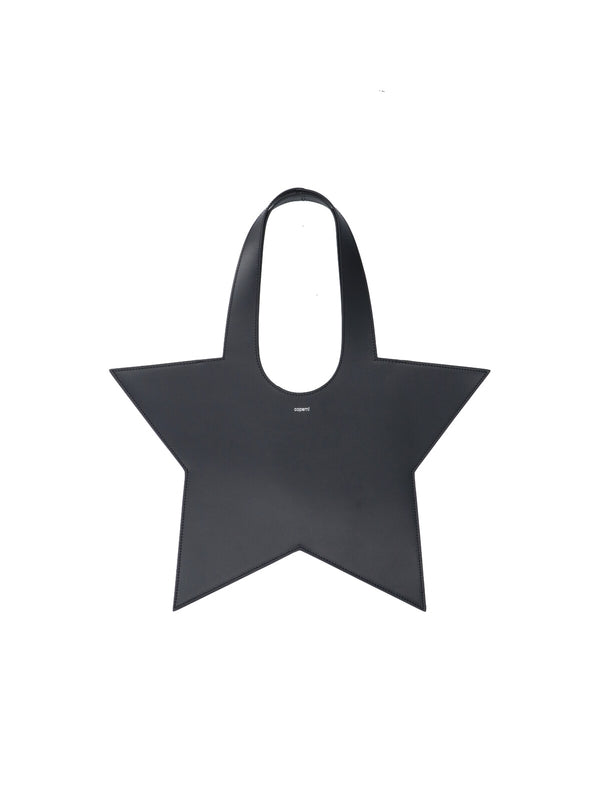 Star Logo Leather Tote Bag