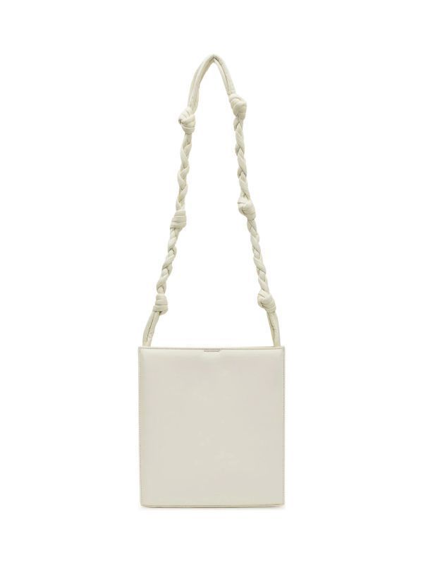 White Leather Tangle Crossbody Bag