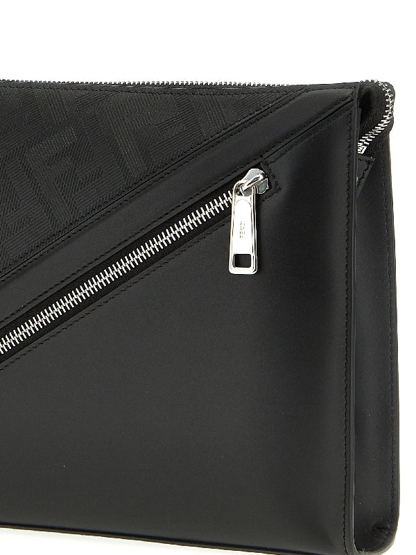 FF Shadow Diagonal Leather
  Clutch