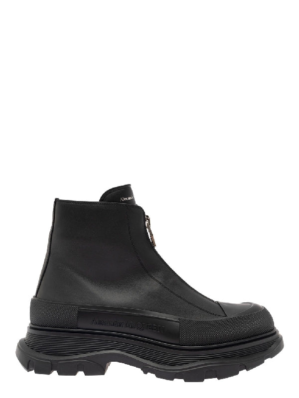 Front Zipper Ankle Boots