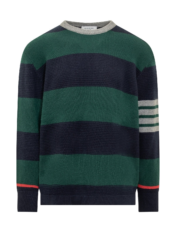 4-Bar Colorblock Wool Knit