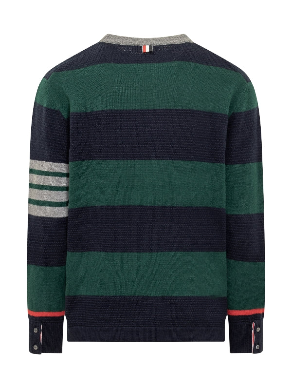 4-Bar Colorblock Wool Knit