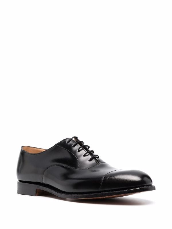 Black Leather Derby Shoes