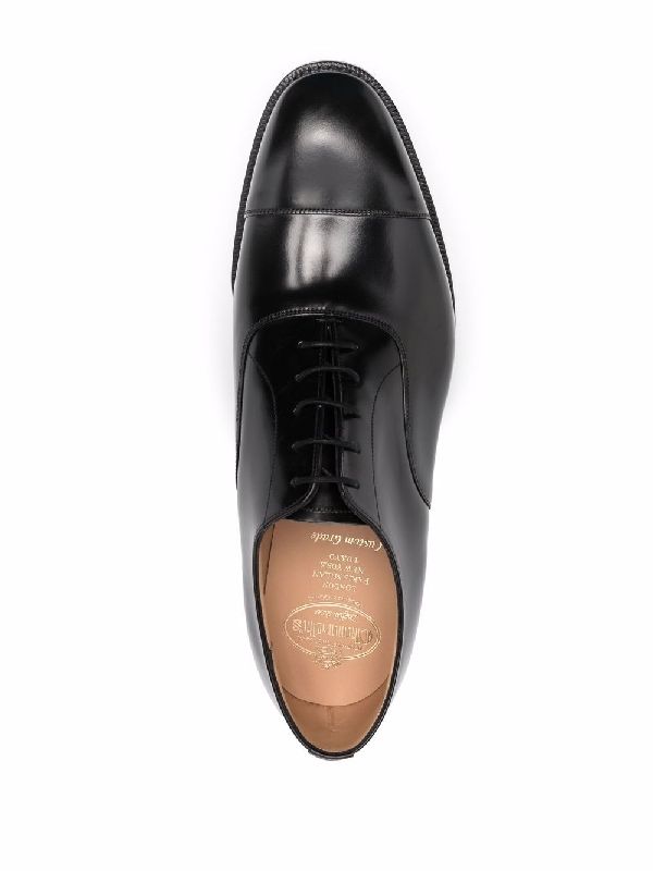 Black Leather Derby Shoes