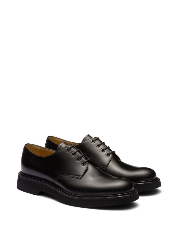 Black Leather Derby Shoes