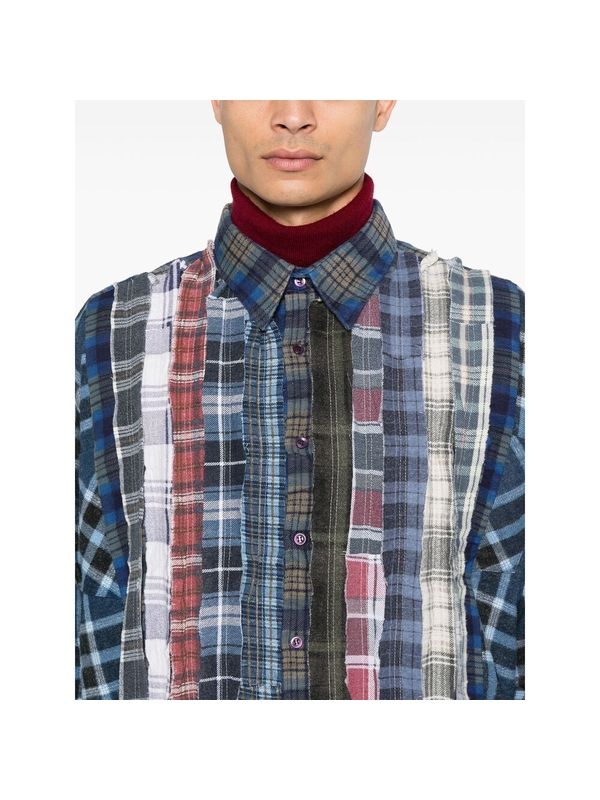 Patchwork Check Pattern Shirt